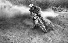 Motocross pro Robert Settles stirs up dust on opening day at Avalanche Ranch.