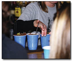 Three please: Always a crowdpleaser, bloody marys were the eye-opener of choice for the morning revelers.