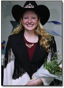 And the winner is...Molly Watson poses as the new 2003 La Plata County Fair Queen.