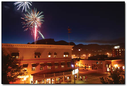 The General Palmer Hotel during Durango's 4th of July celebration Friday night.
