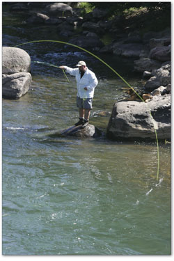 The Animas was kind to Ernie Denison on Tuesday as he pulled in
more than 15 fish.  