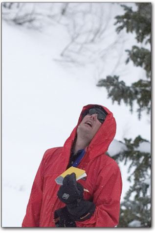 Forecaster Mark Rikkers looks for answers in the current weather conditions.