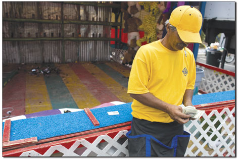 Carl Mones counts up a single afternoons haul.