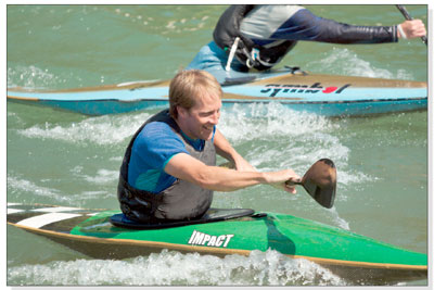 Instructor John Brennan is seen here slicing through the water
with ease.