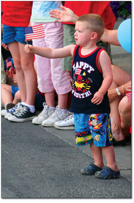 Young and old celebrate during Durangos Stars and Stripes
Parade.