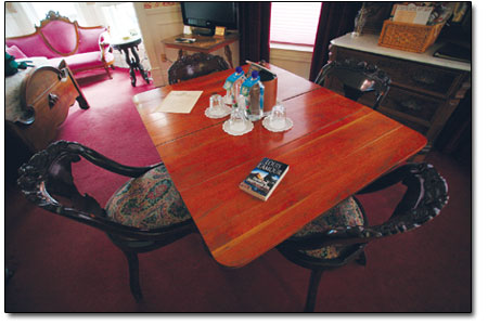 Here, in Room 222, Louis LAmour did a great deal of writing at
this very table, including the complete Sackett Series.